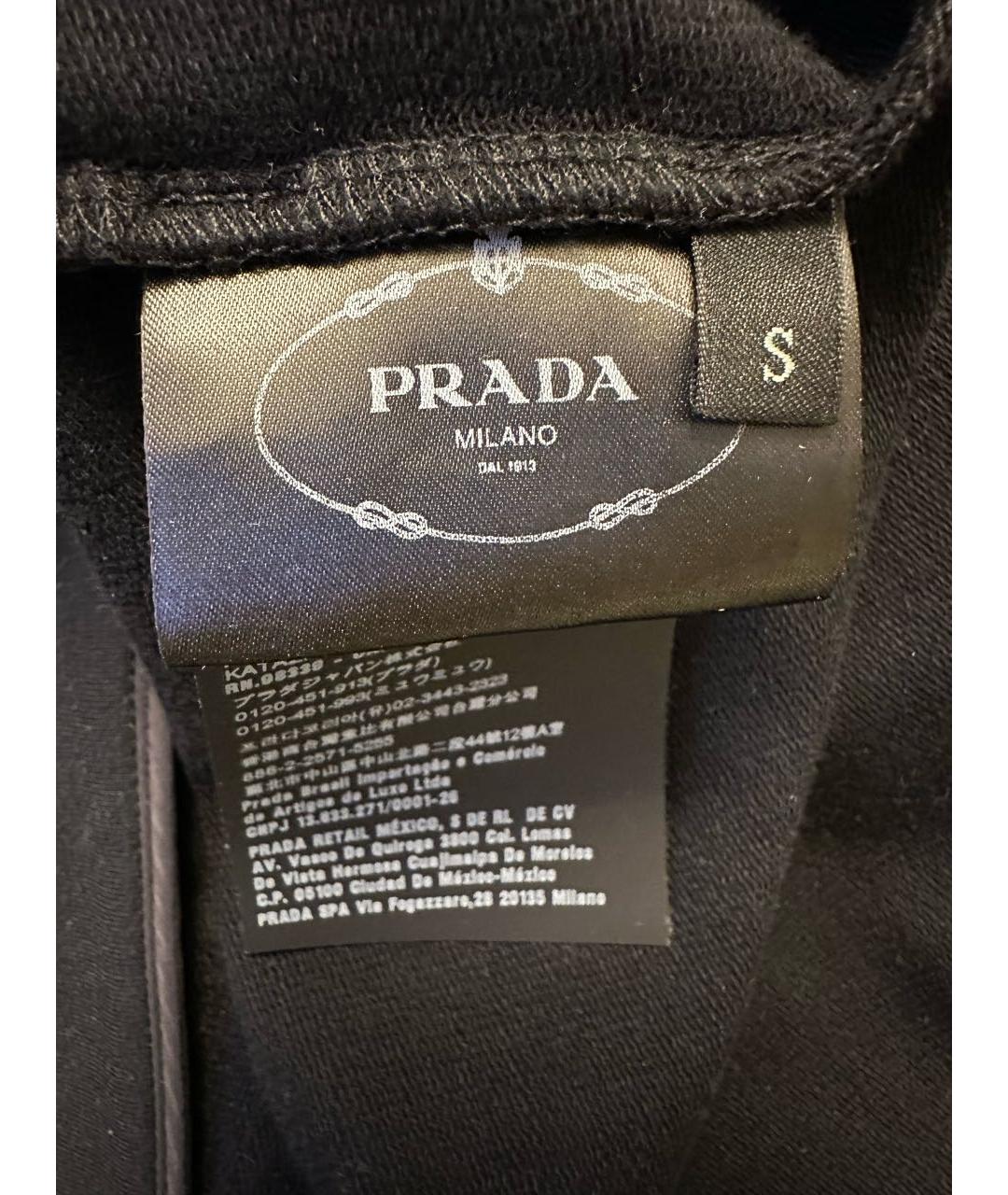 PRADA Черный хлопко-эластановый спортивные костюмы, фото 6