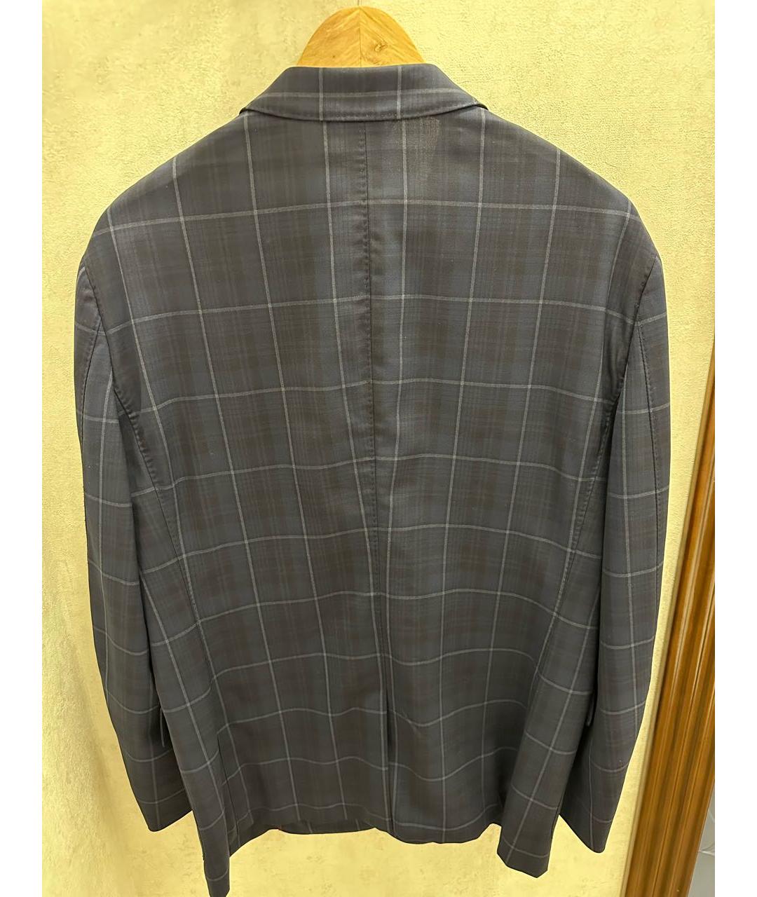 ZEGNA Темно-синий шерстяной пиджак, фото 2