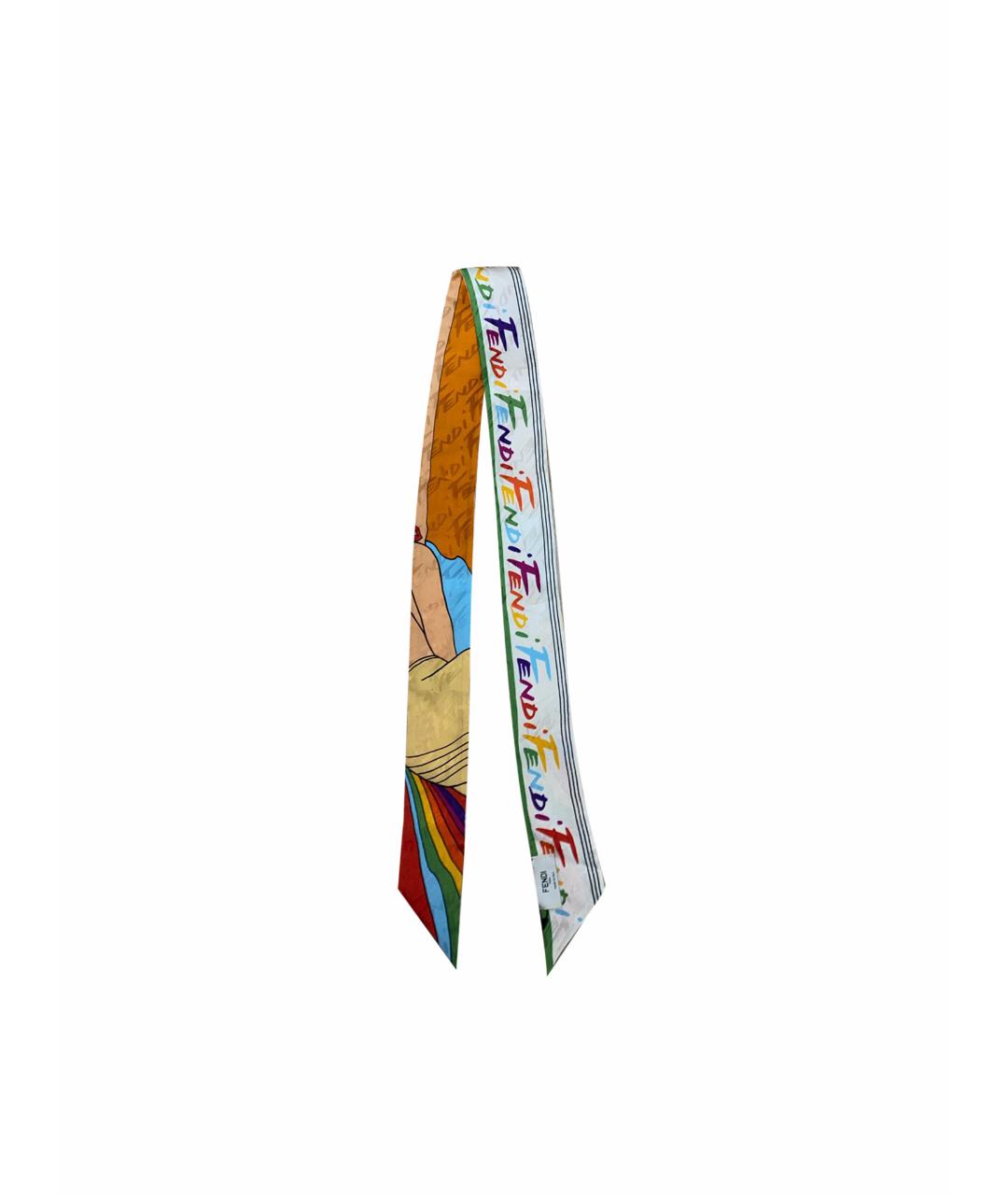 FENDI Мульти шелковый платок, фото 1