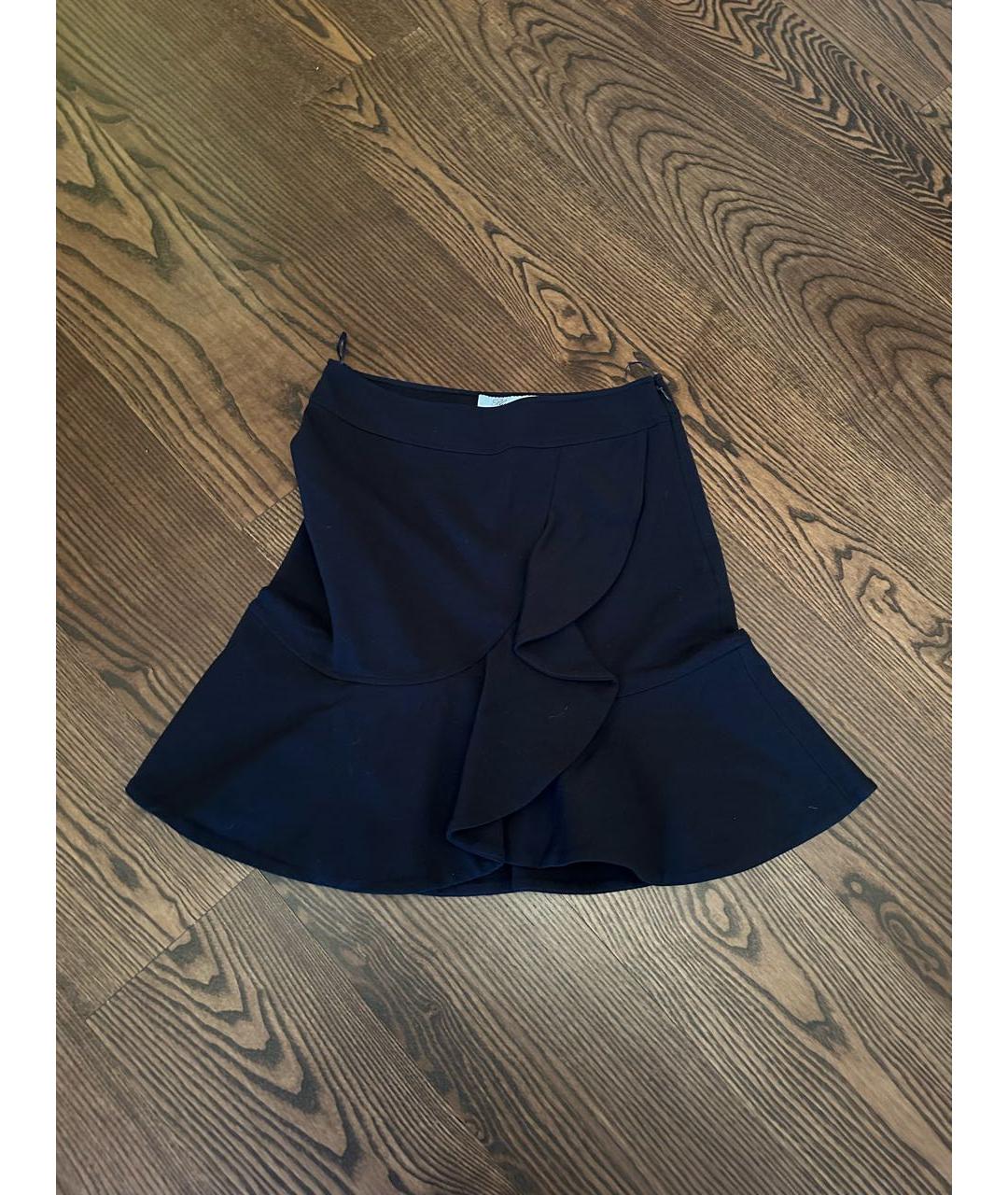 BLUMARINE Темно-синяя шерстяная юбка миди, фото 6