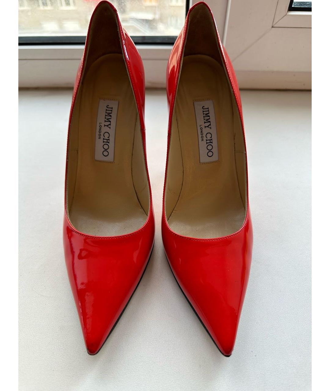 JIMMY CHOO Коралловые кожаные туфли, фото 2