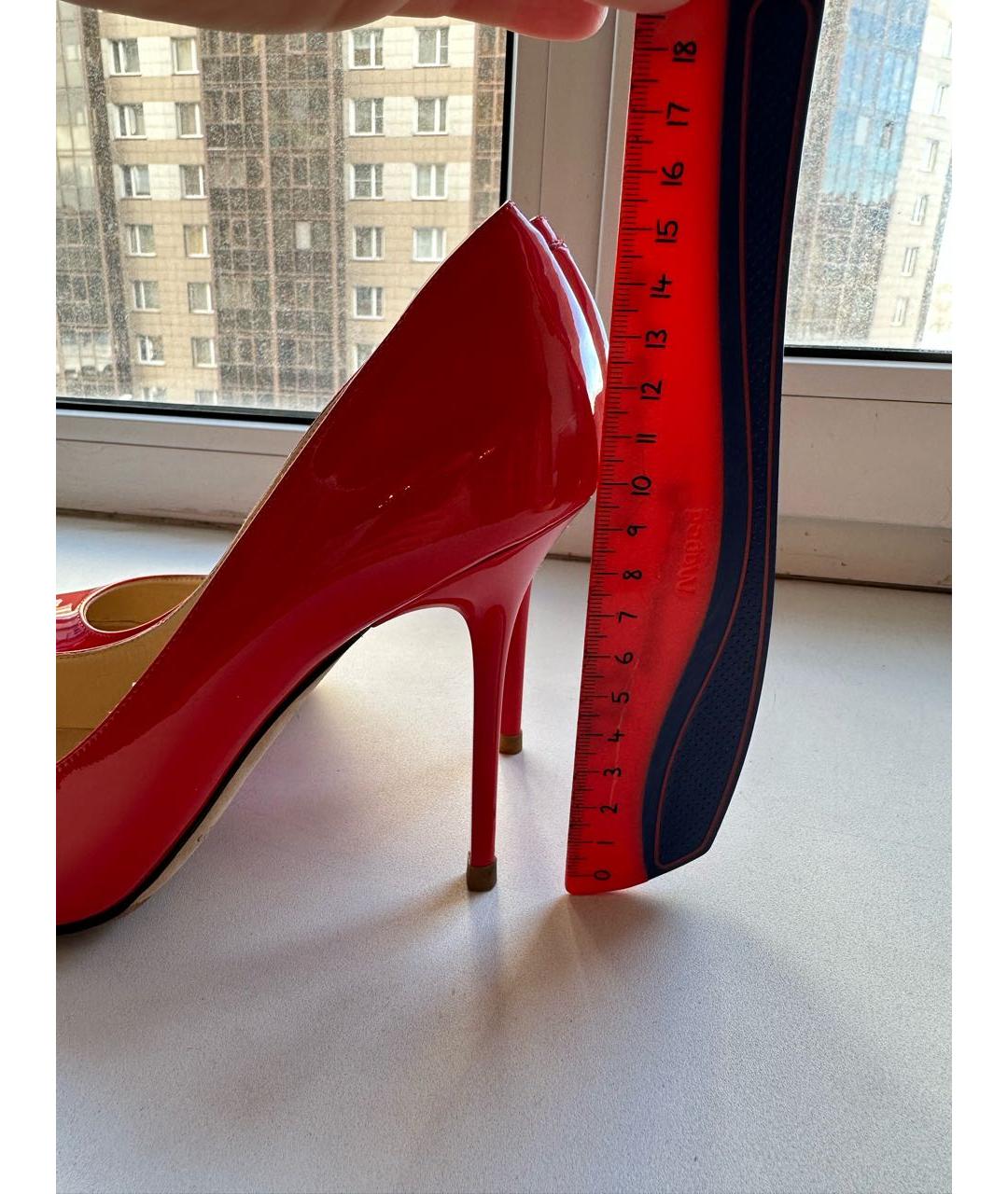 JIMMY CHOO Коралловые кожаные туфли, фото 6