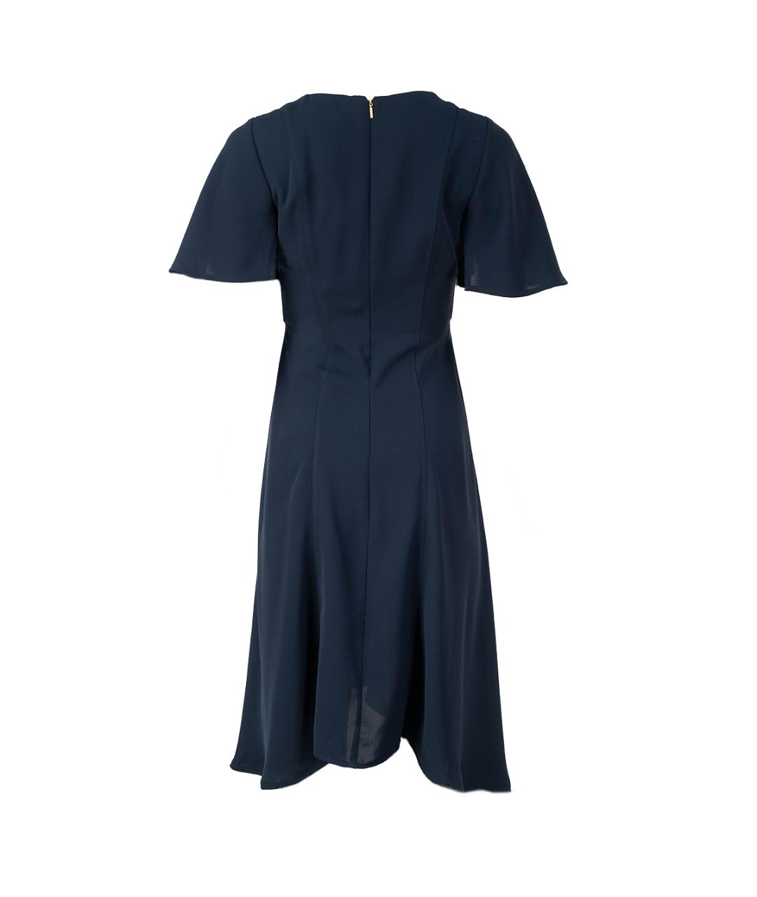 DONNA KARAN Темно-синее полиэстеровое повседневное платье, фото 2
