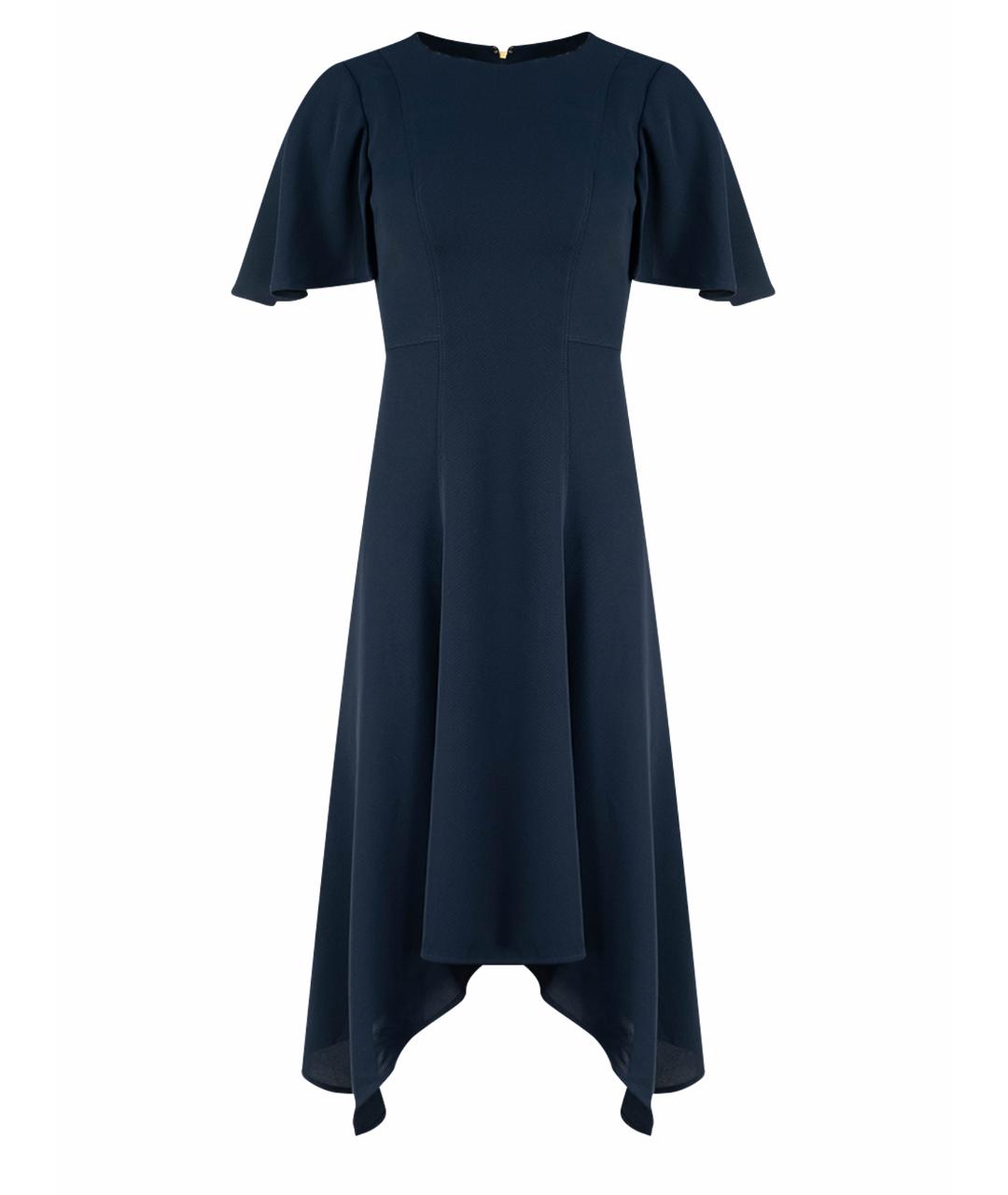 DONNA KARAN Темно-синее полиэстеровое повседневное платье, фото 1