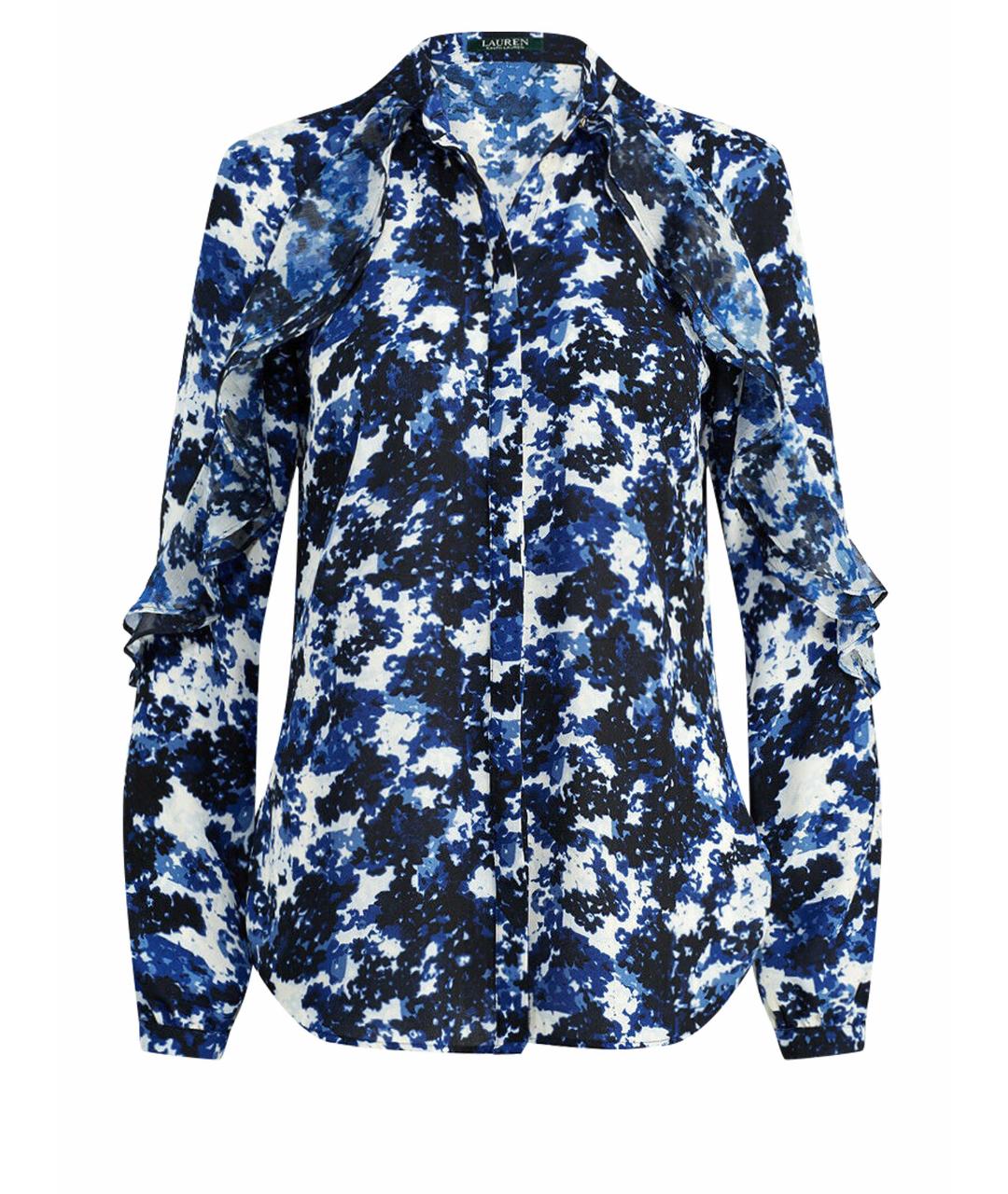 RALPH LAUREN Белая шифоновая блузы, фото 1