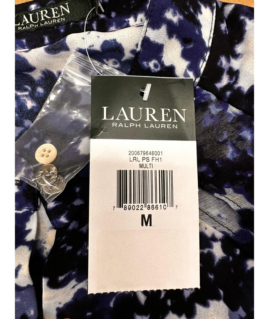 RALPH LAUREN Белая шифоновая блузы, фото 7