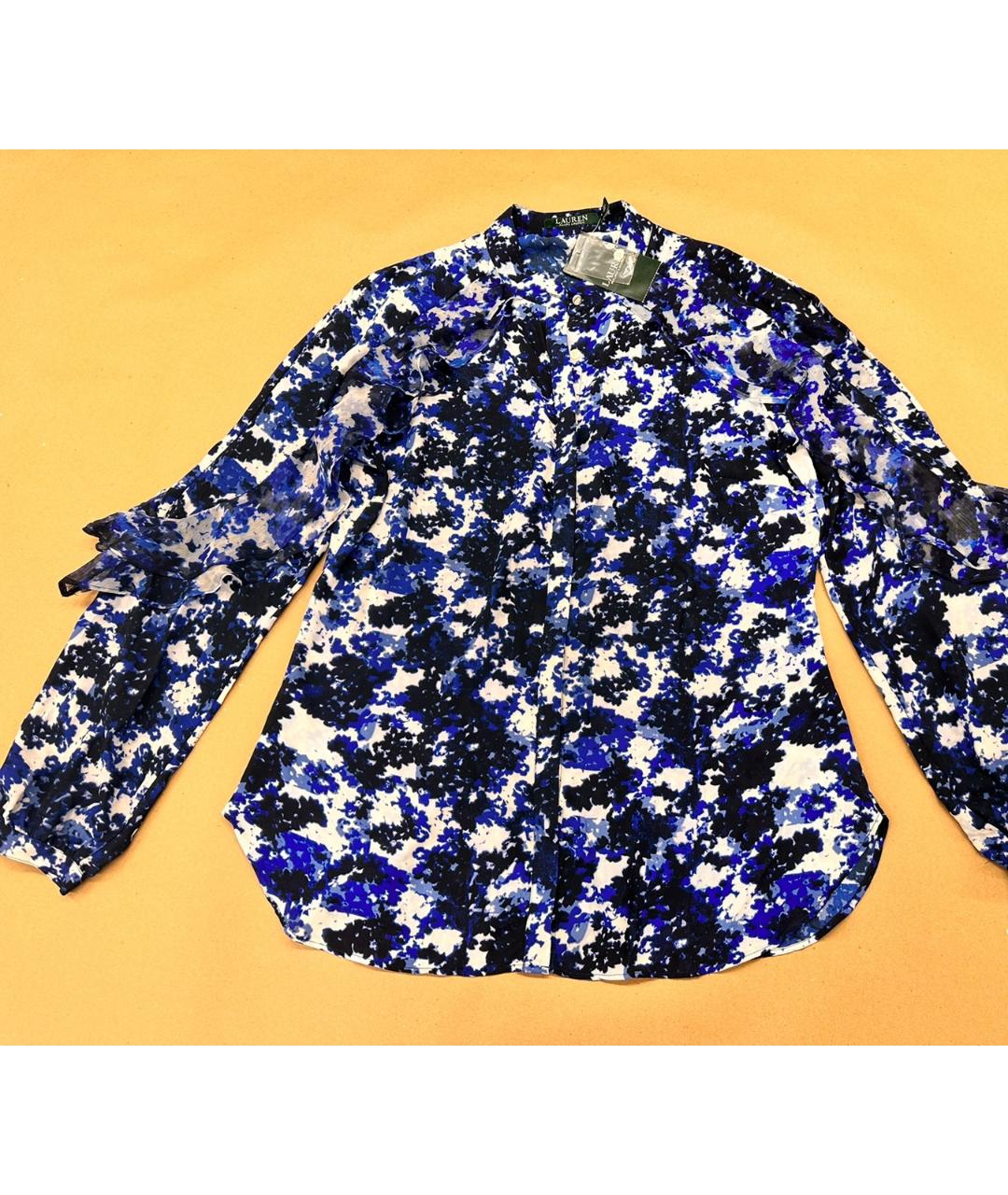 RALPH LAUREN Белая шифоновая блузы, фото 2