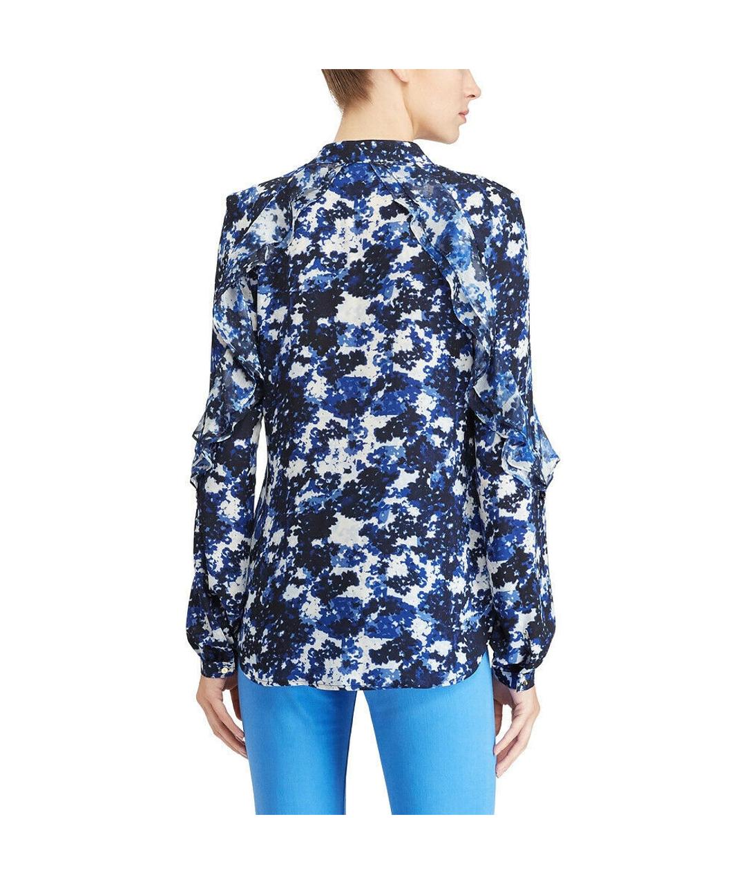 RALPH LAUREN Белая шифоновая блузы, фото 8