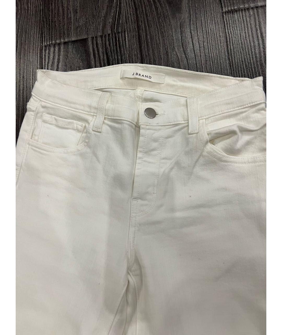 JBRAND Белые хлопковые прямые джинсы, фото 3