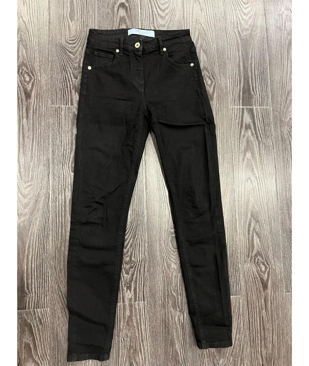 BLUMARINE Черные хлопковые джинсы слим, фото 4