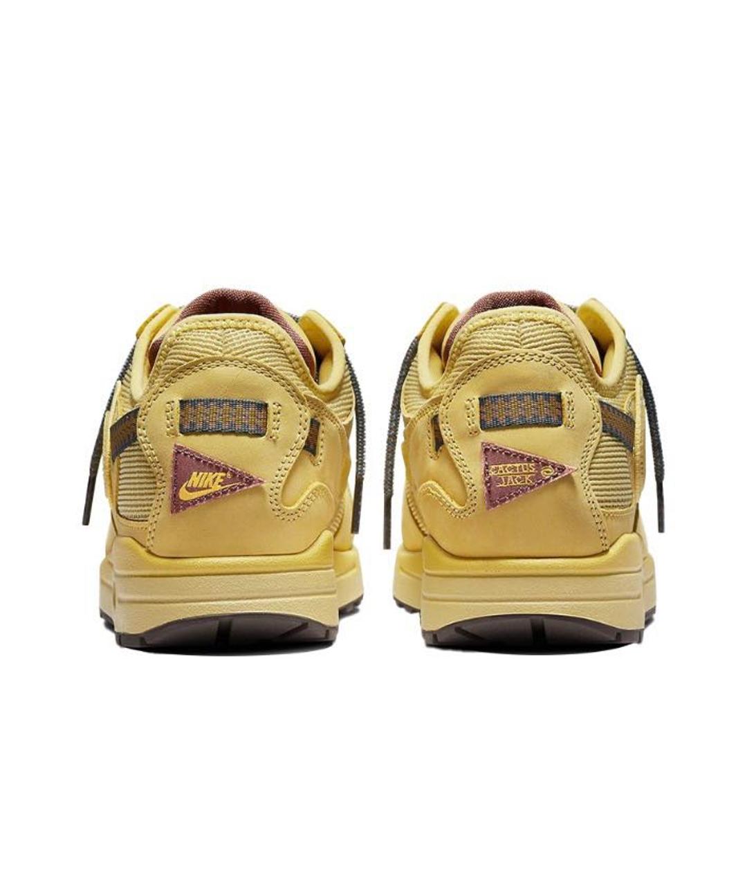 NIKE Золотые кожаные низкие кроссовки / кеды, фото 4
