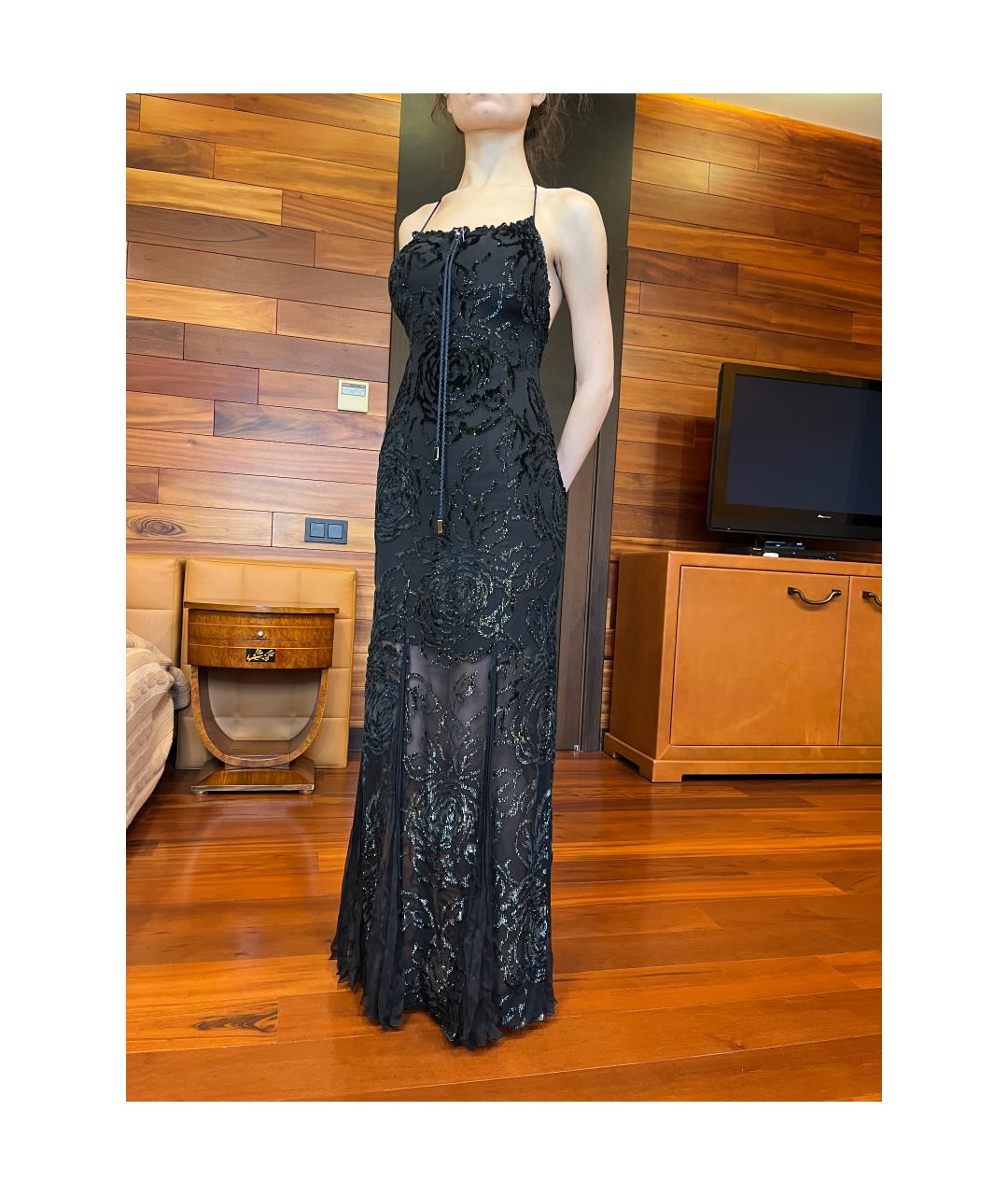 CHRISTIAN DIOR Черное шифоновое вечернее платье, фото 2