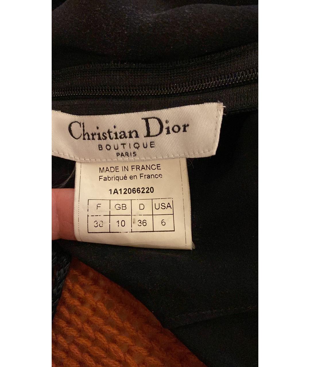 CHRISTIAN DIOR Черное шифоновое вечернее платье, фото 4