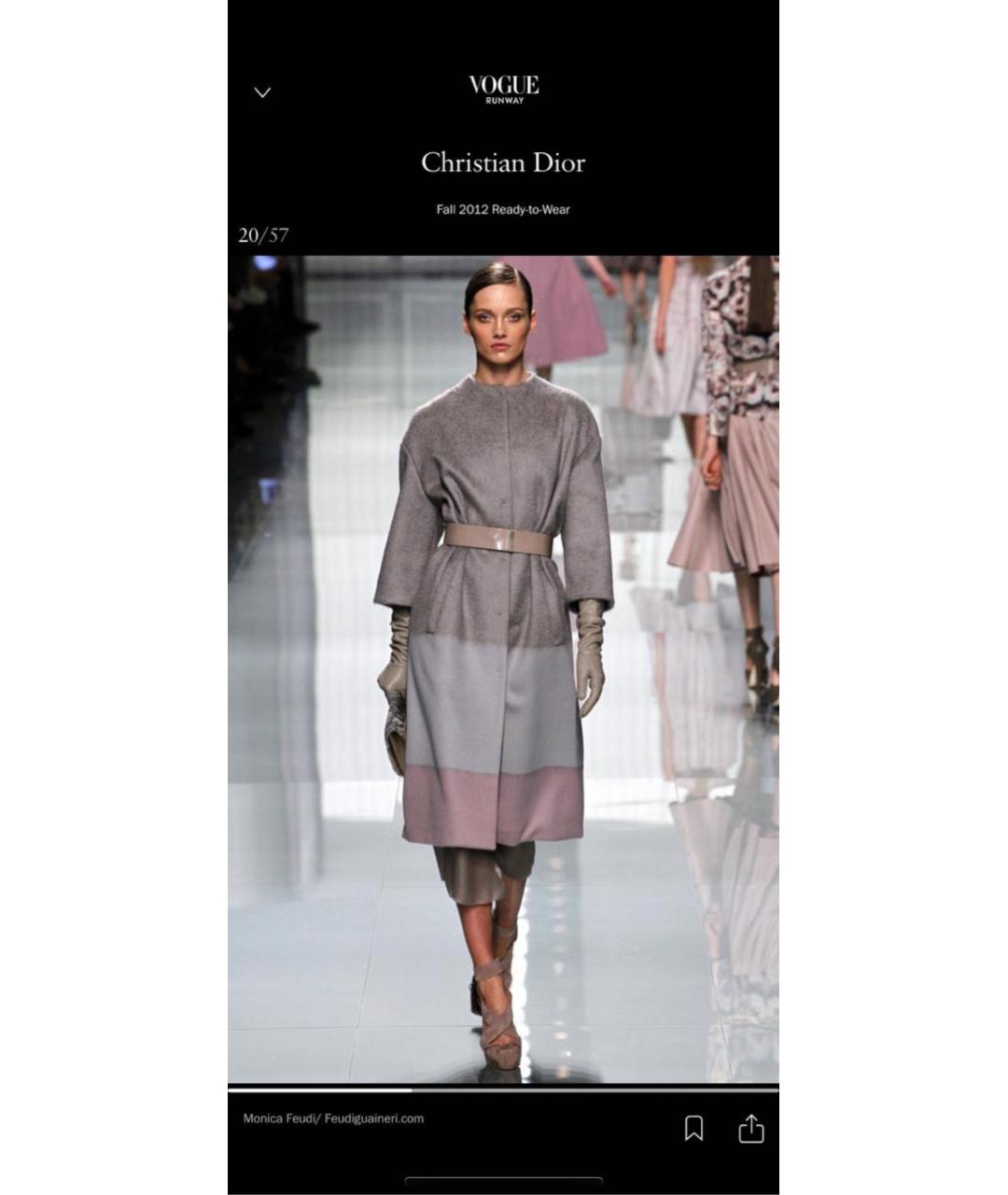 CHRISTIAN DIOR Серое пальто, фото 5