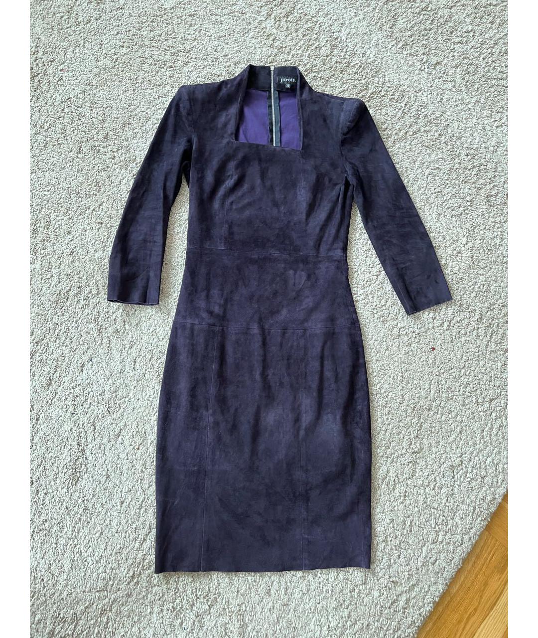 JITROIS Фиолетовое замшевое коктейльное платье, фото 8