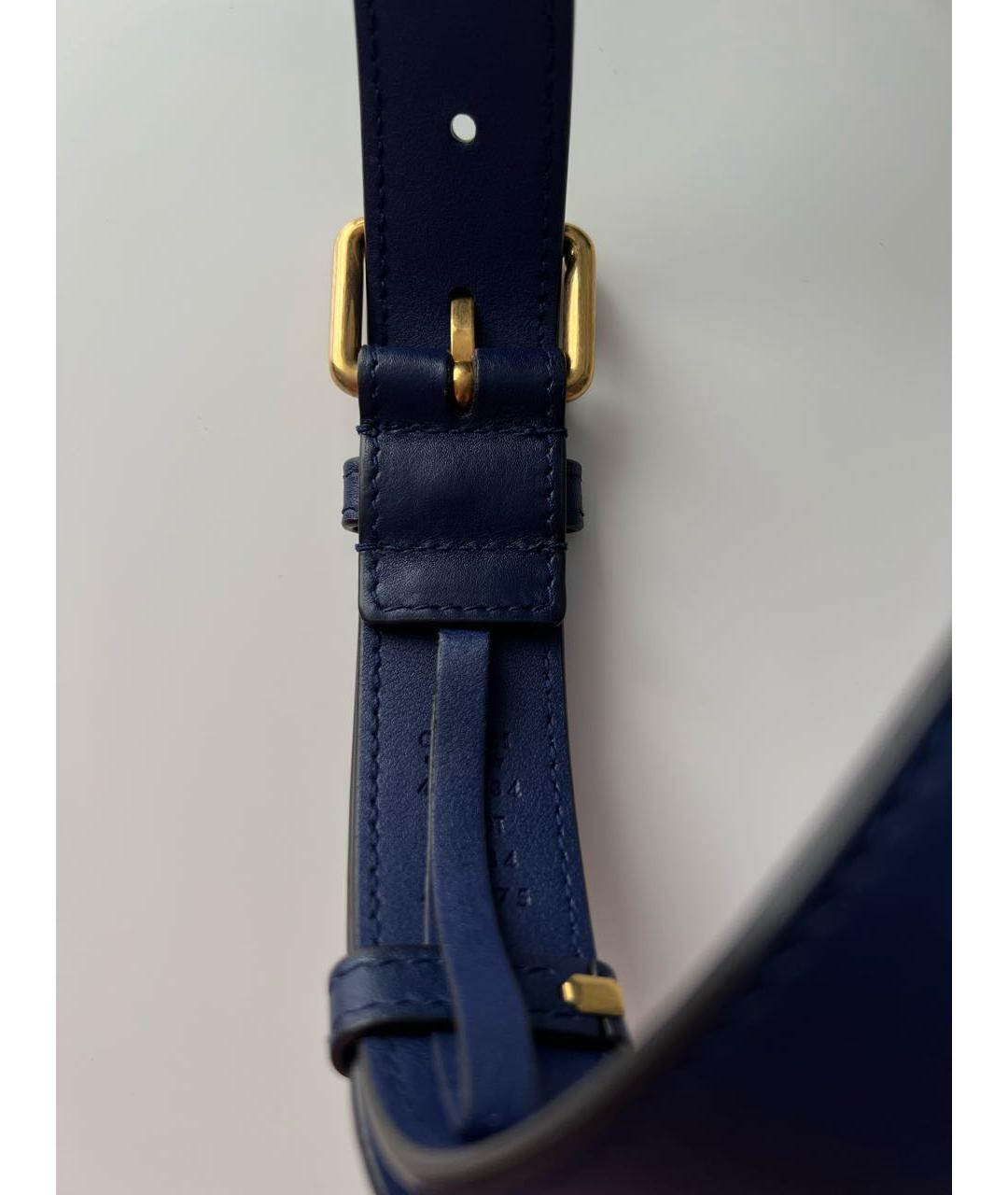 GUCCI Темно-синяя бархатная поясная сумка, фото 5