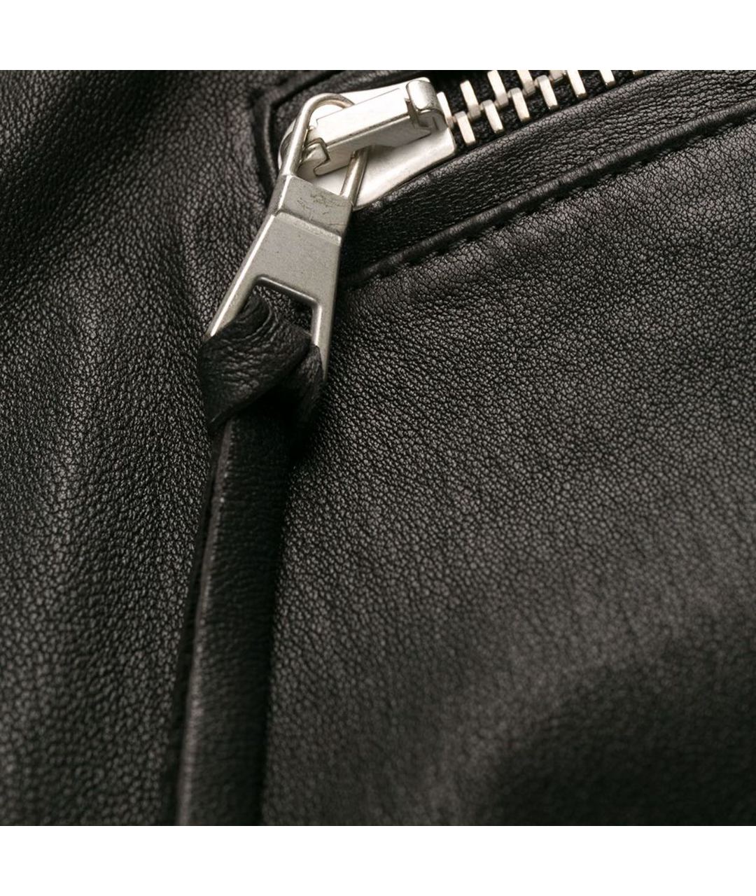 UNRAVEL PROJECT Черные кожаные брюки узкие, фото 6