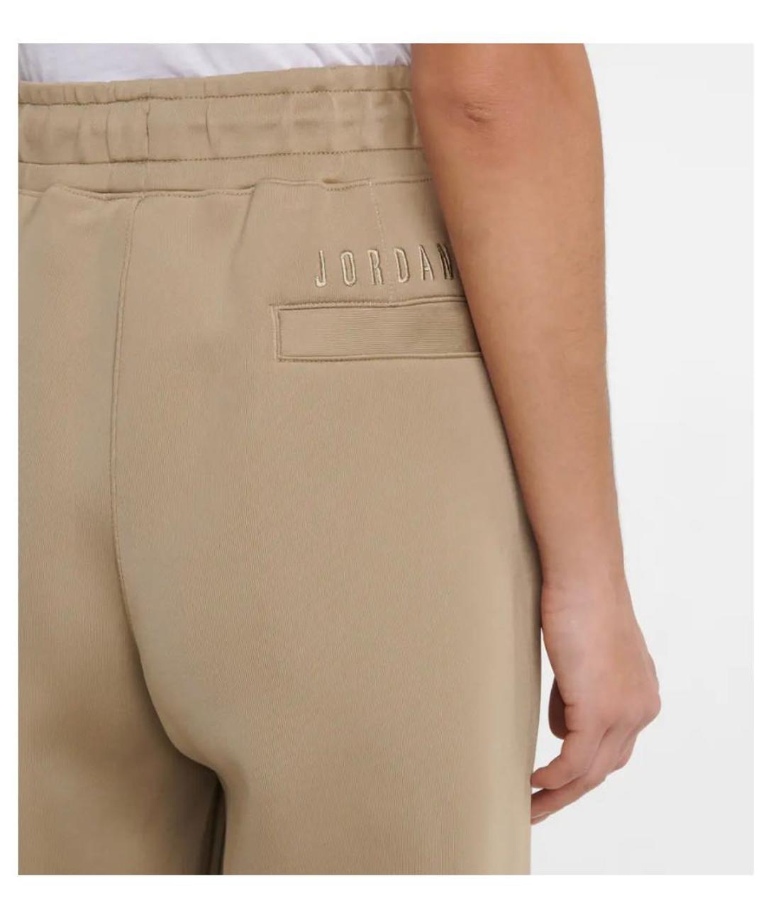 JORDAN Бежевые полиэстеровые брюки широкие, фото 4