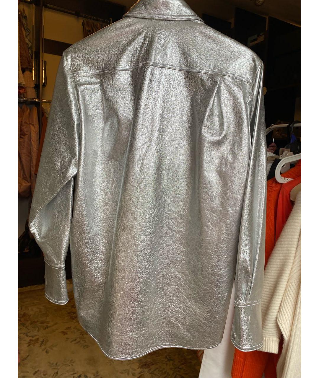 DAVID KOMA Серебряная кожаная рубашка, фото 2