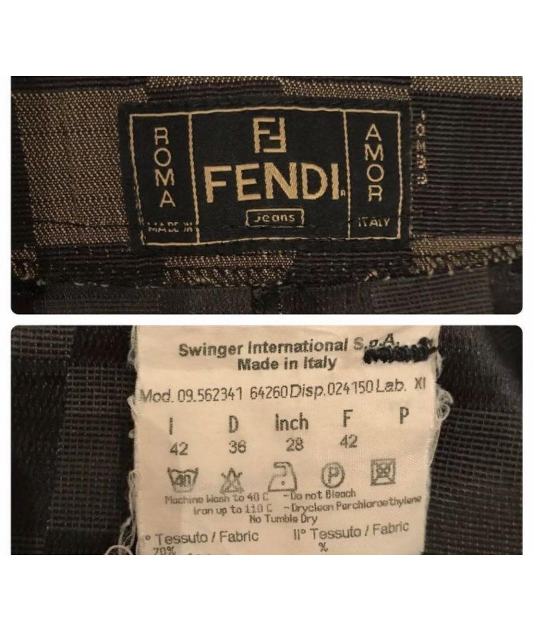 FENDI Мульти юбка мини, фото 4