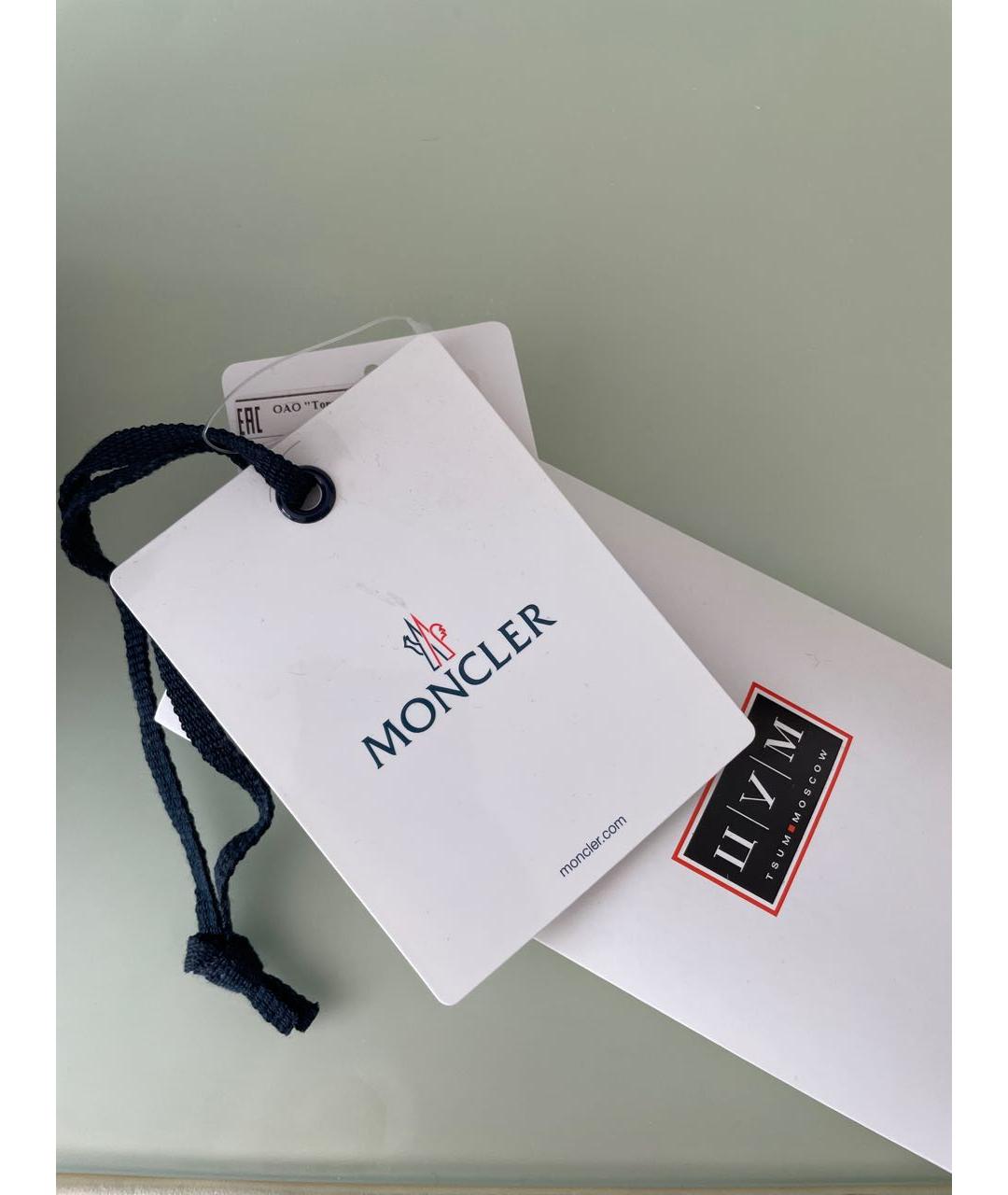 MONCLER Черная шерстяная шапка, фото 6