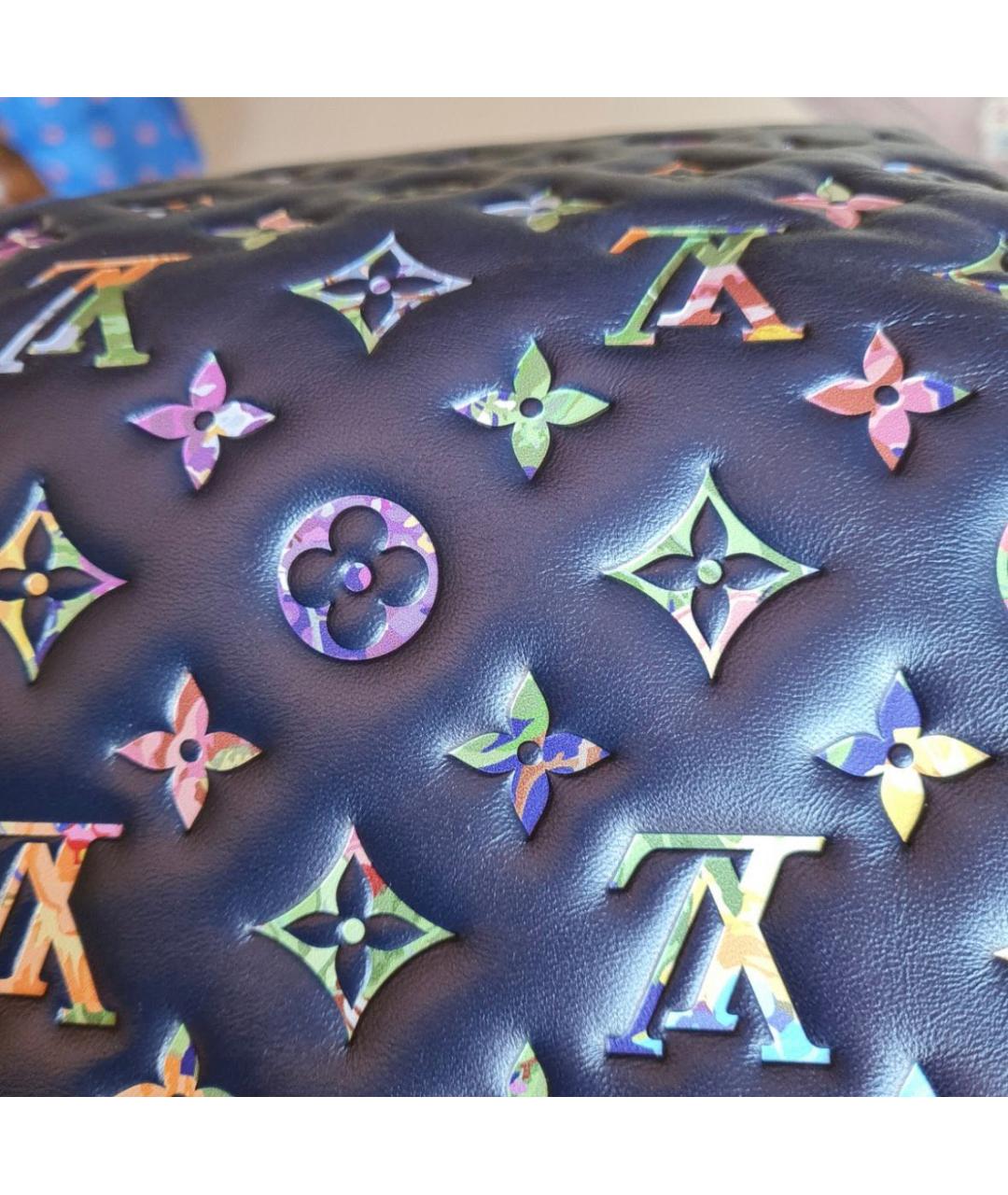LOUIS VUITTON Темно-синяя кожаная сумка через плечо, фото 3
