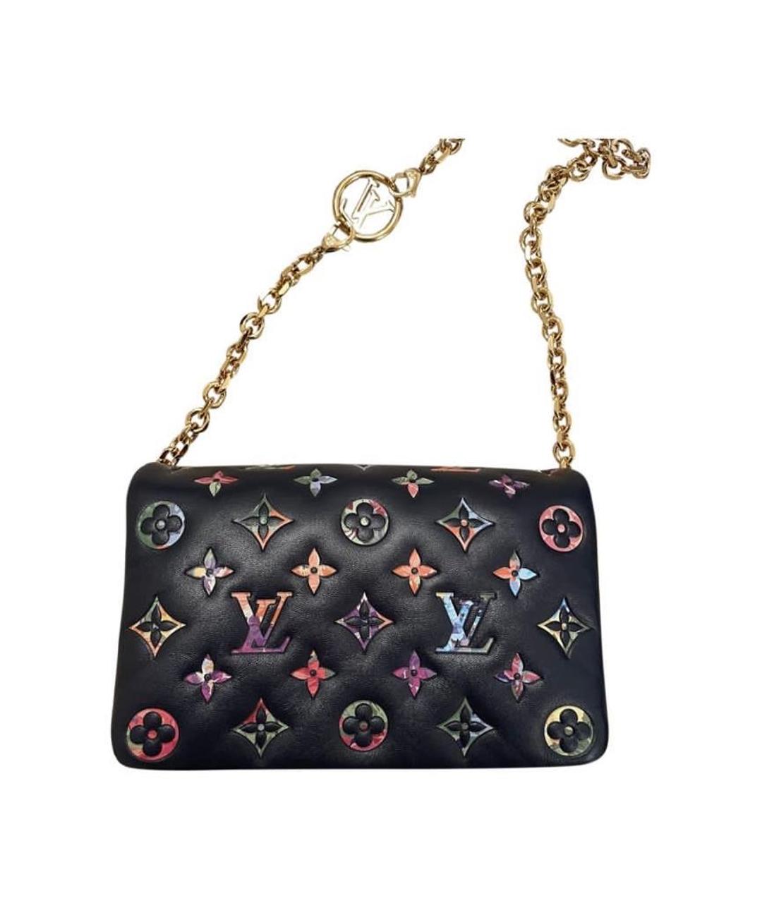 LOUIS VUITTON Темно-синяя кожаная сумка через плечо, фото 6