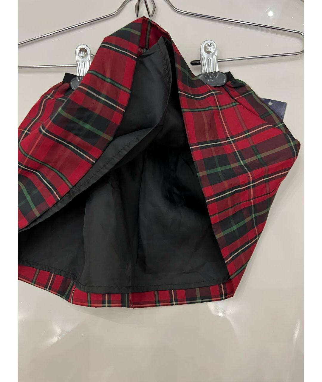 POLO RALPH LAUREN Красная полиэстеровая юбка, фото 2