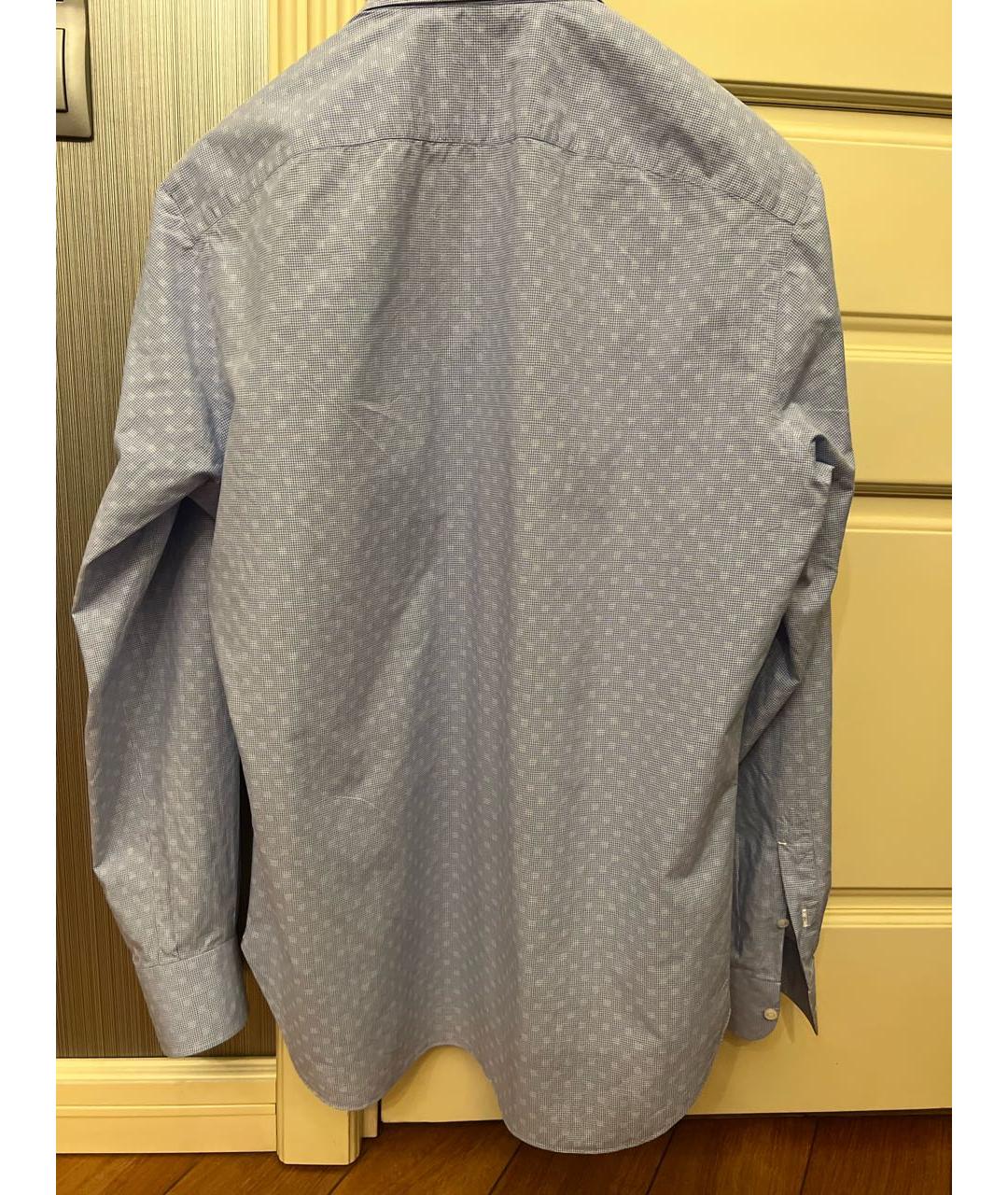 ISAIA Голубая хлопковая классическая рубашка, фото 2
