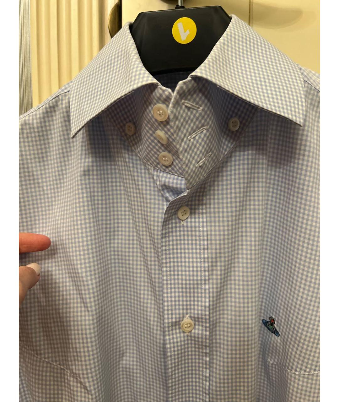 VIVIENNE WESTWOOD Голубая хлопковая кэжуал рубашка, фото 5