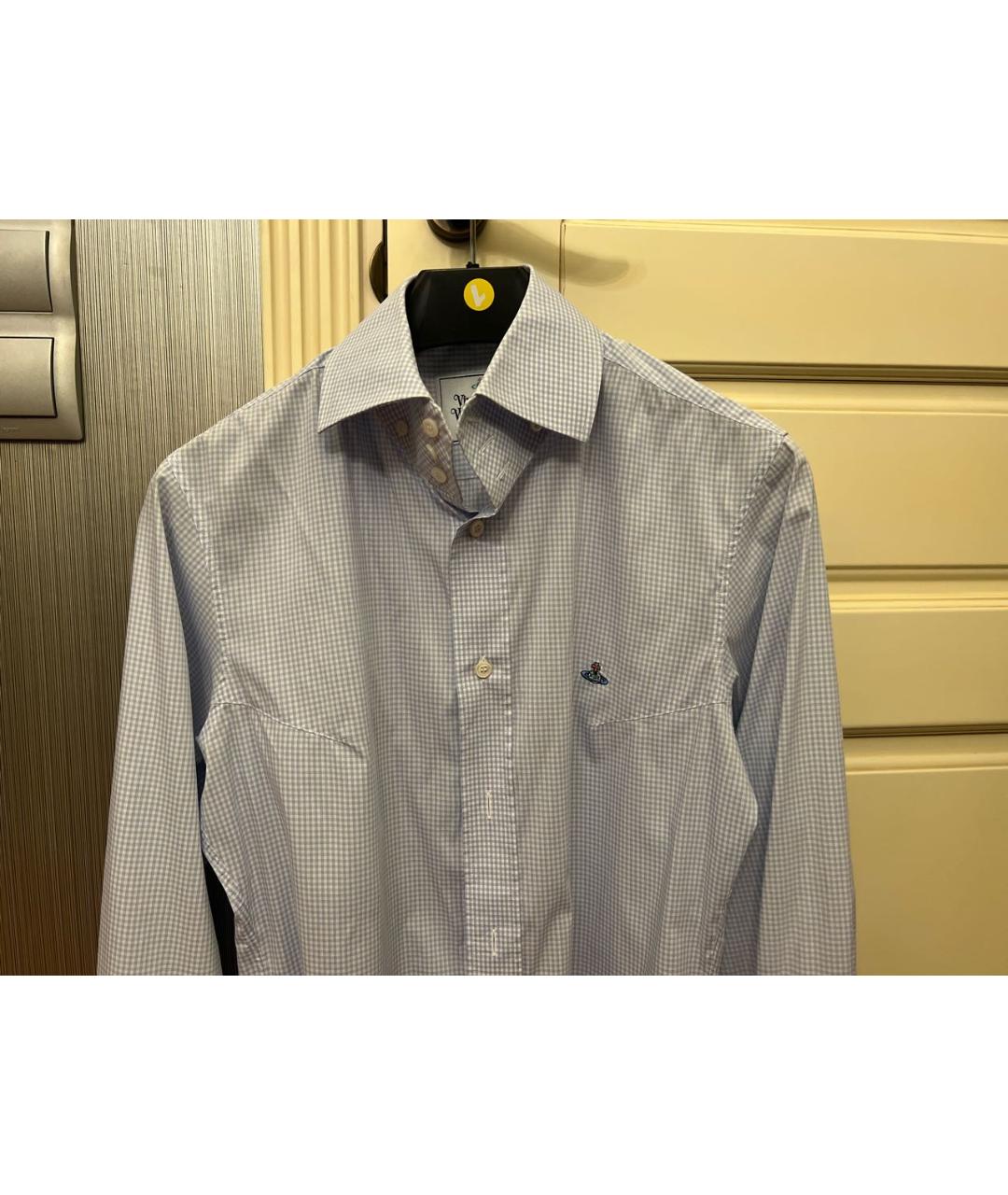 VIVIENNE WESTWOOD Голубая хлопковая кэжуал рубашка, фото 3