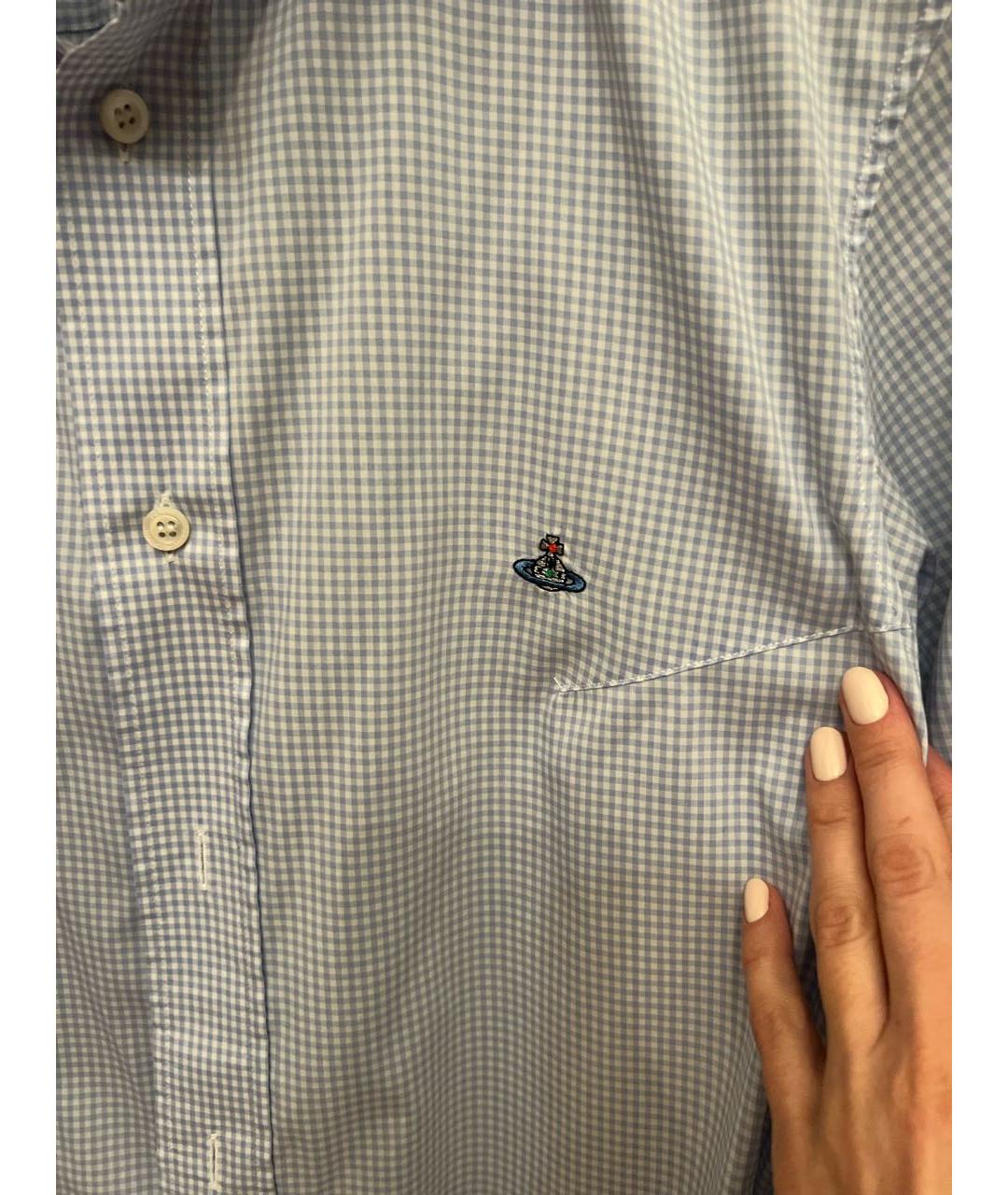VIVIENNE WESTWOOD Голубая хлопковая кэжуал рубашка, фото 7