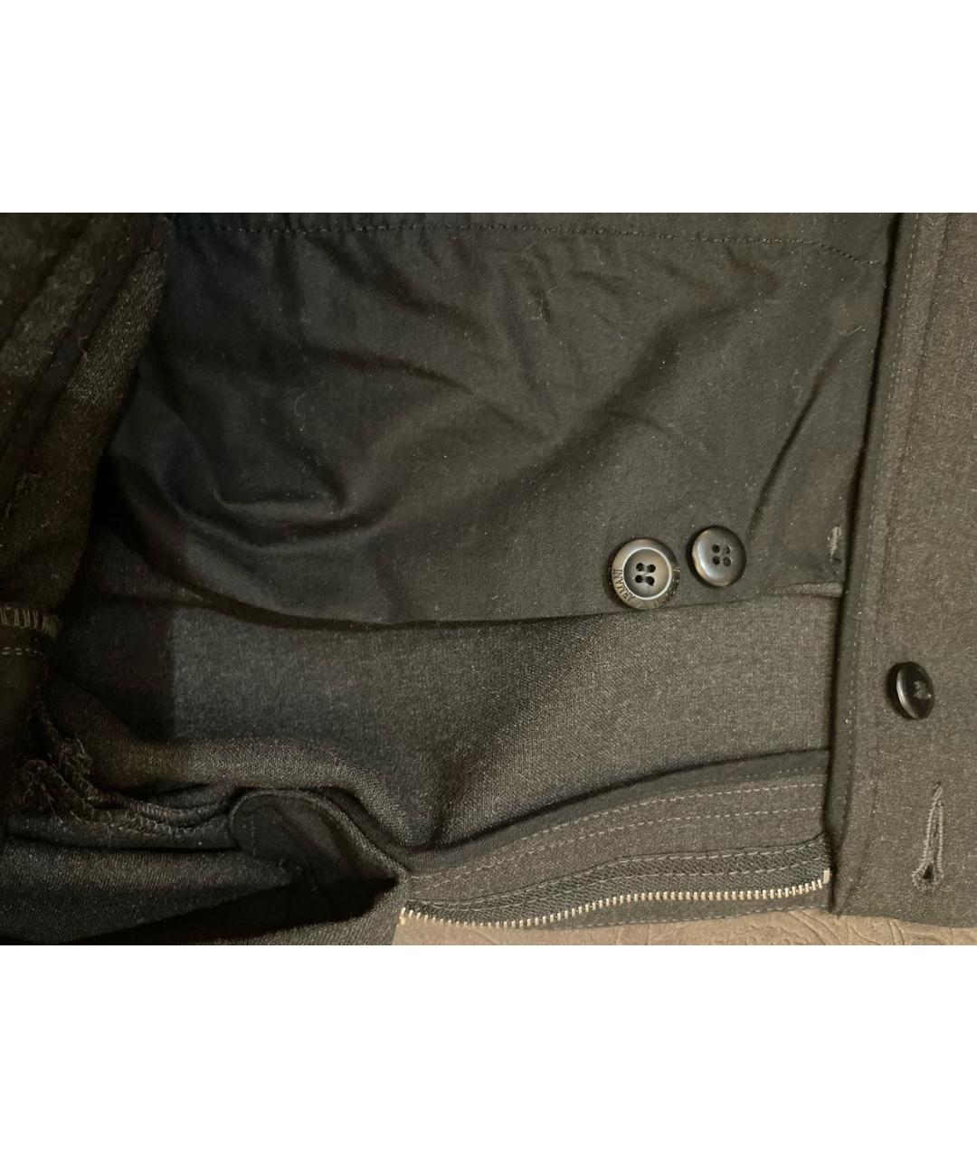EMPORIO ARMANI Черные полиэстеровые повседневные брюки, фото 5