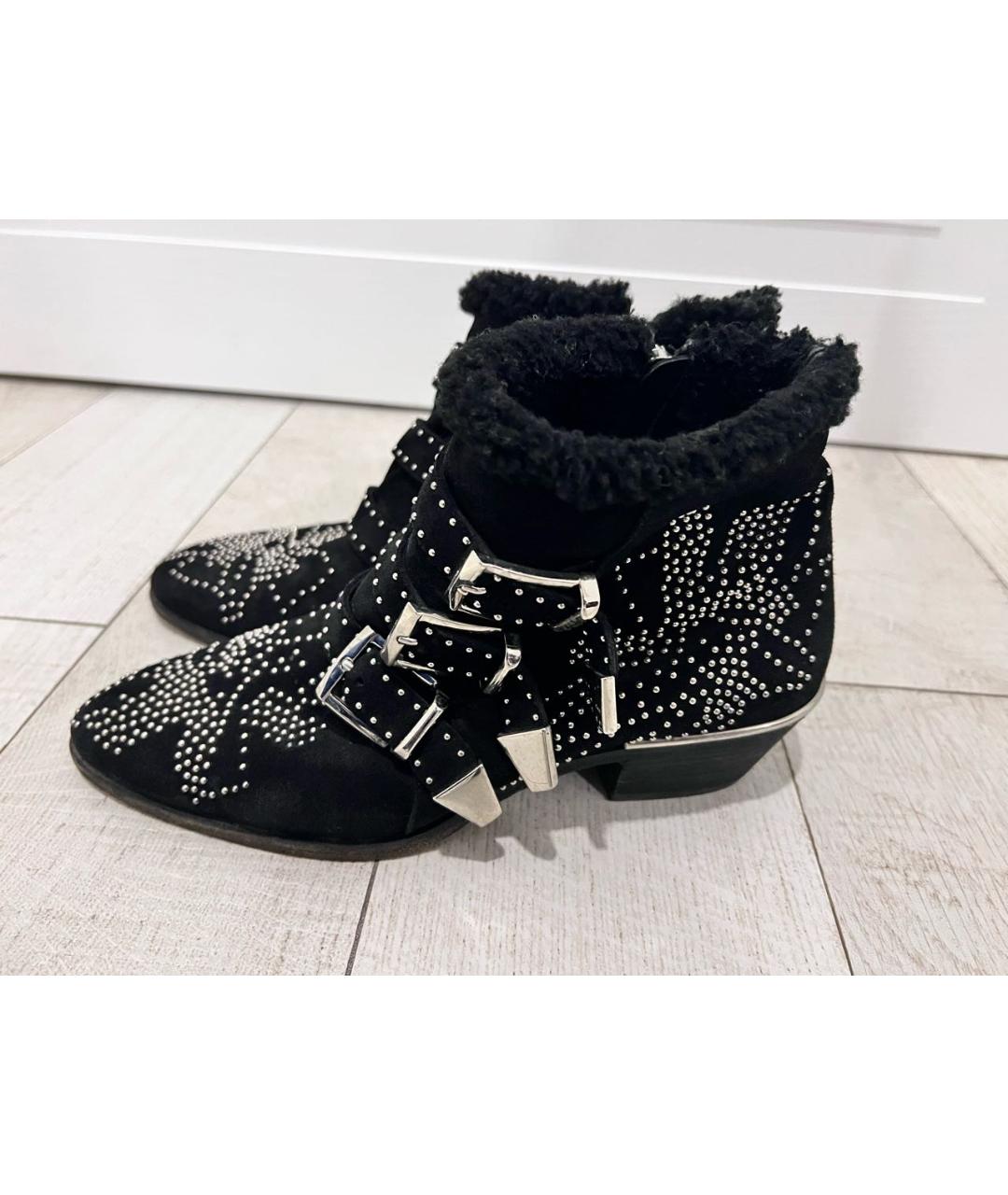 CHLOE Черные замшевые ботильоны, фото 4