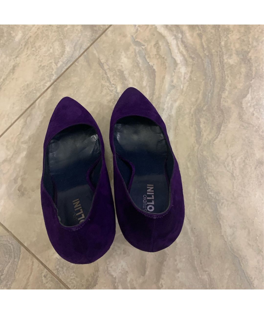 POLLINI Фиолетовые замшевые туфли, фото 3
