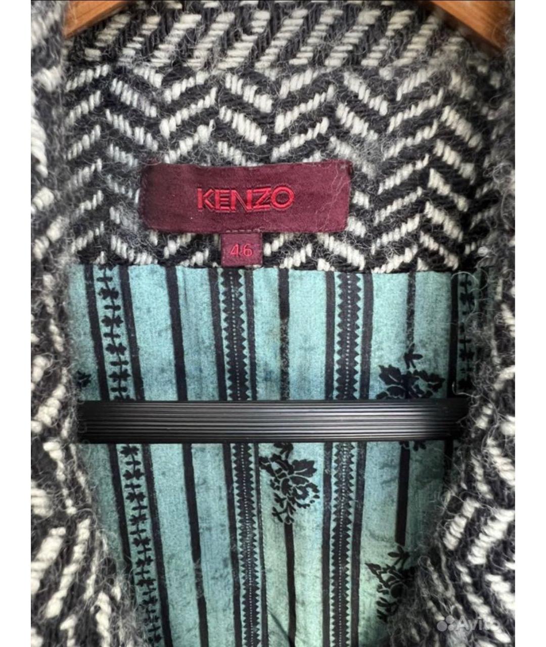 KENZO Шерстяное пальто, фото 4