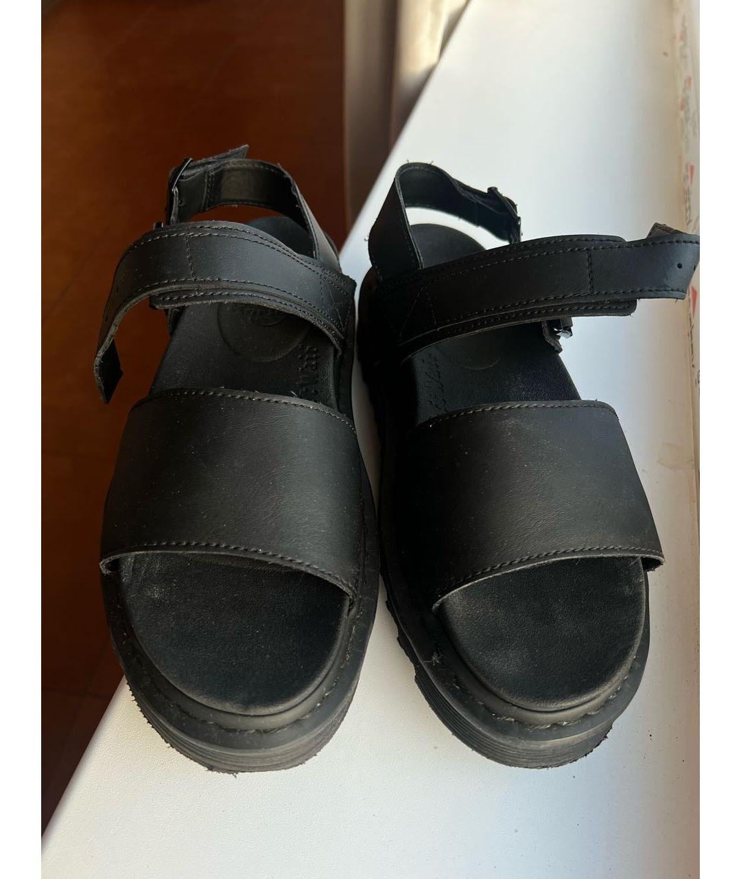 DR. MARTENS Черные кожаные сандалии, фото 2