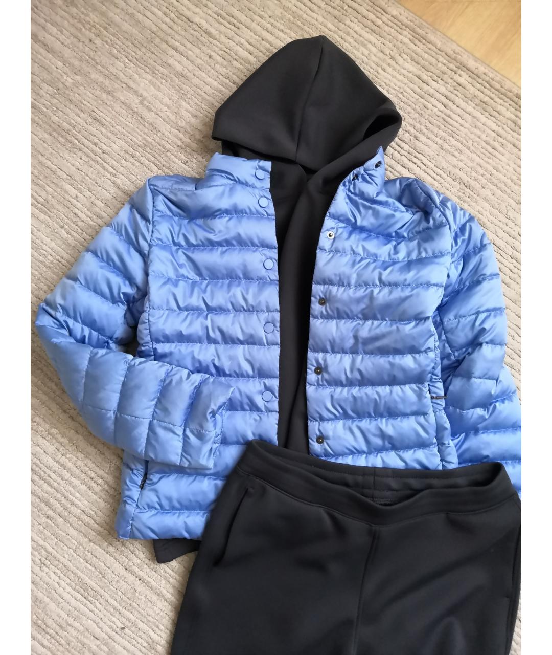 WEEKEND MAX MARA Голубая полиэстеровая куртка, фото 9