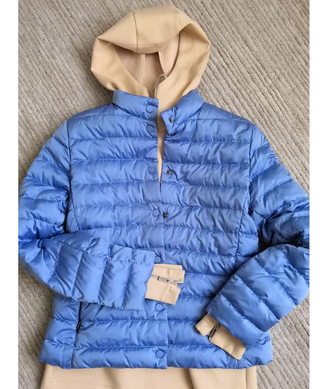 WEEKEND MAX MARA Голубая полиэстеровая куртка, фото 2