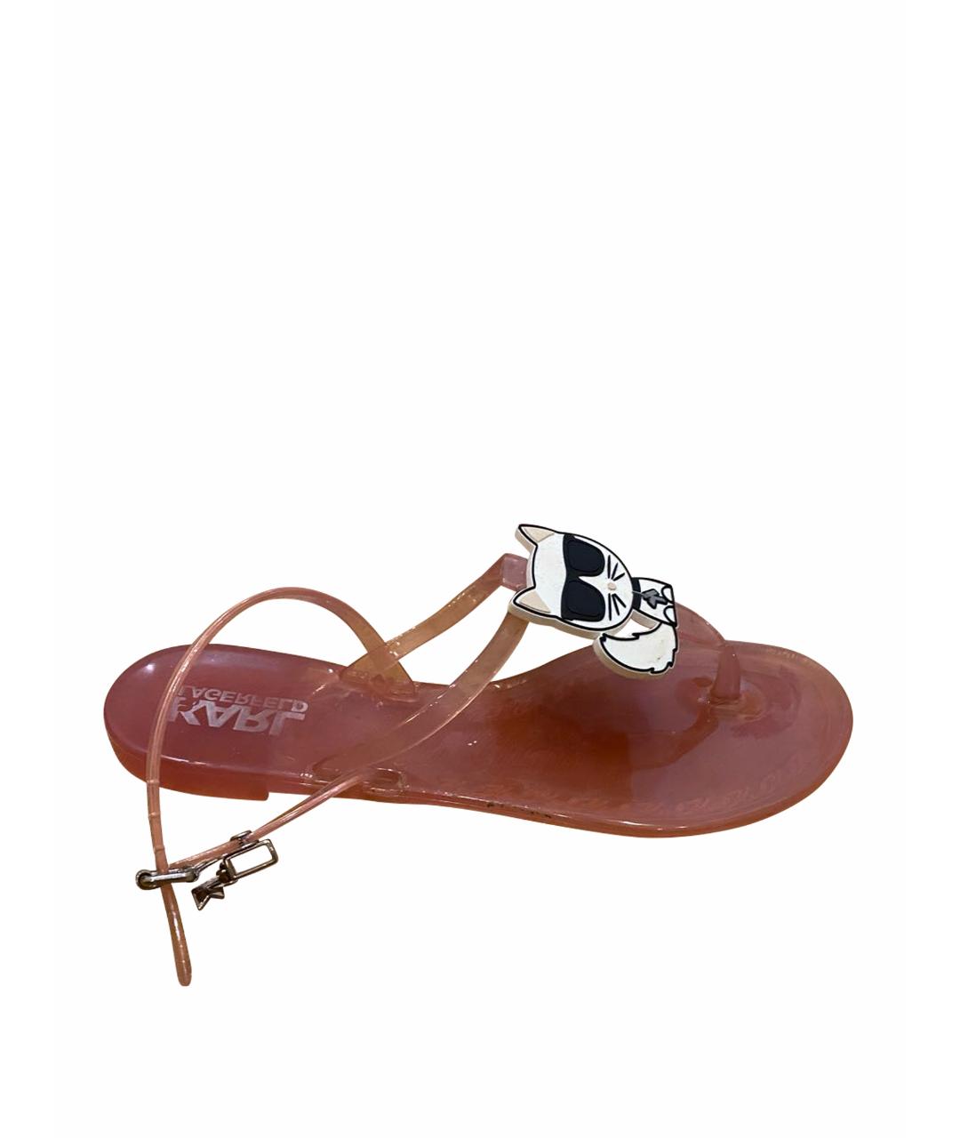 KARL LAGERFELD Розовые резиновые сандалии, фото 1