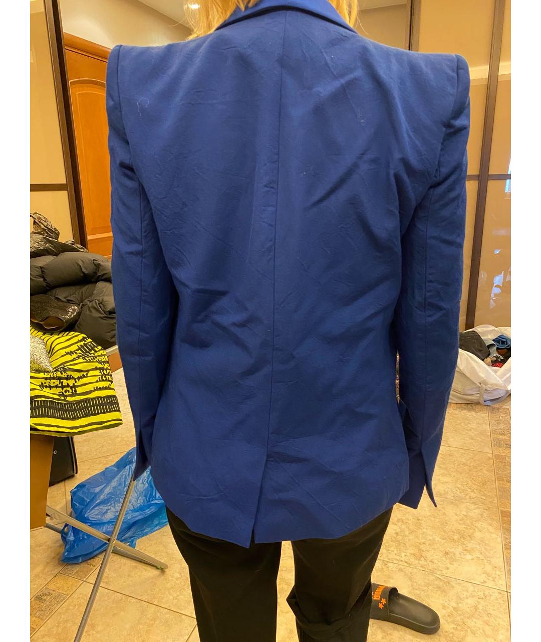 HAIDER ACKERMANN Синий шерстяной жакет/пиджак, фото 4