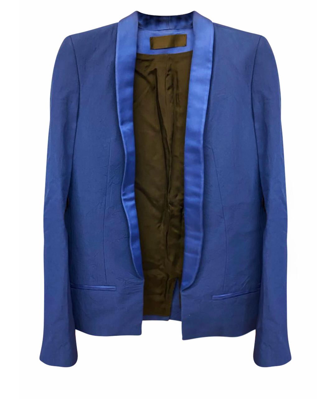 HAIDER ACKERMANN Синий шерстяной жакет/пиджак, фото 1