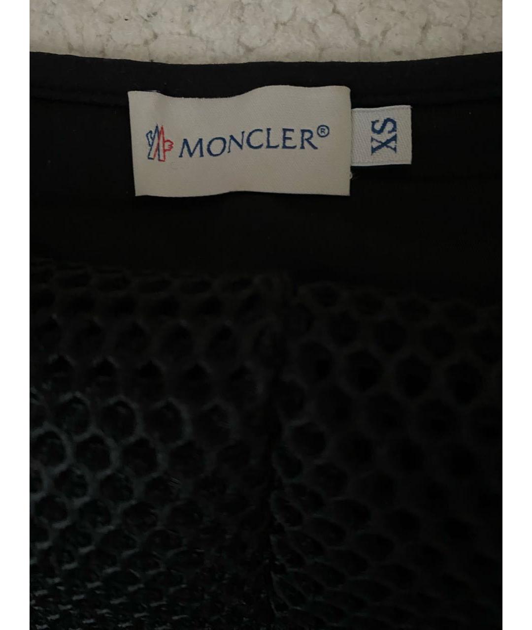 MONCLER Черная сетчатая юбка мини, фото 3