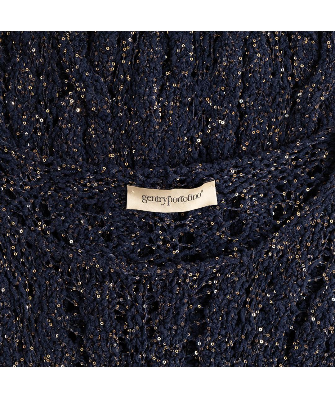 GENTRY PORTOFINO Темно-синий хлопковый джемпер / свитер, фото 3