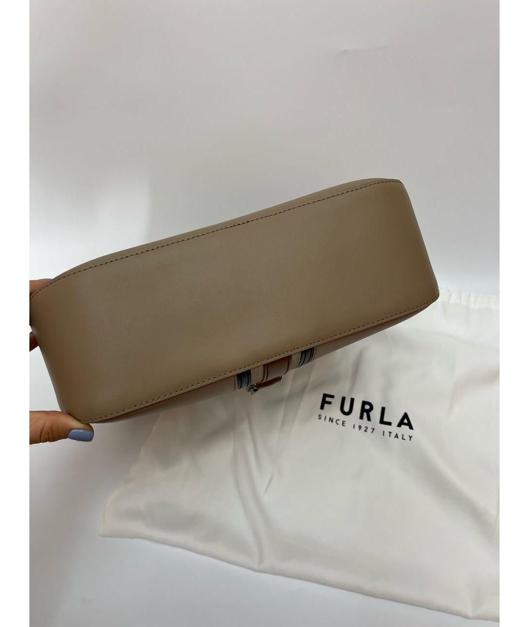 FURLA Бежевая кожаная сумка тоут, фото 8