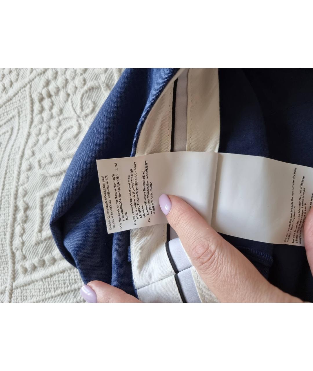 HUGO BOSS Темно-синий шерстяной костюм с брюками, фото 9