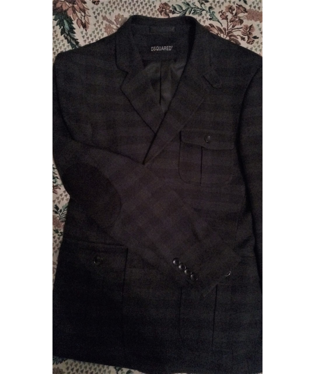 DSQUARED2 Серый шерстяной пиджак, фото 2