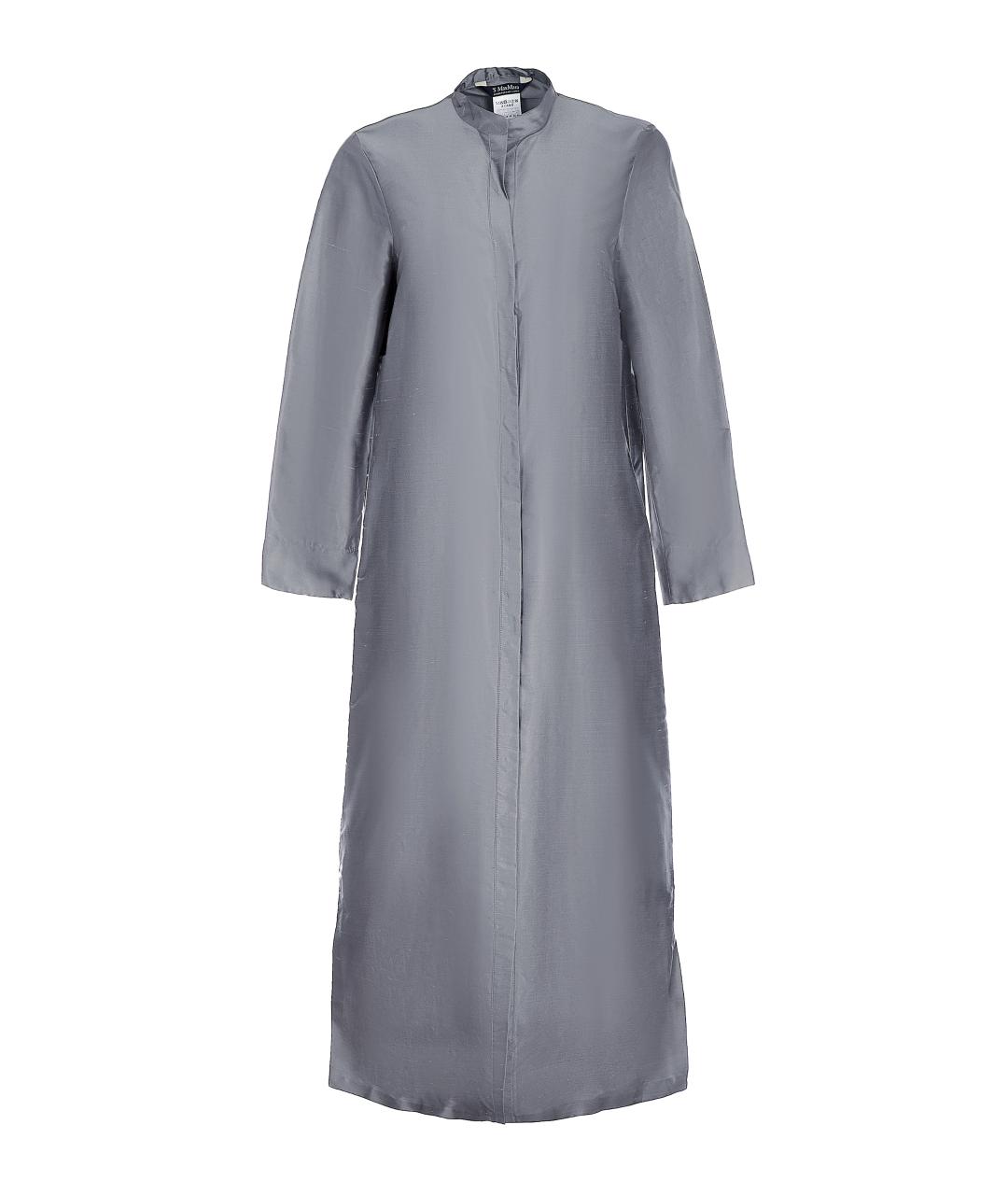 MAX MARA Серое шелковое платье, фото 1