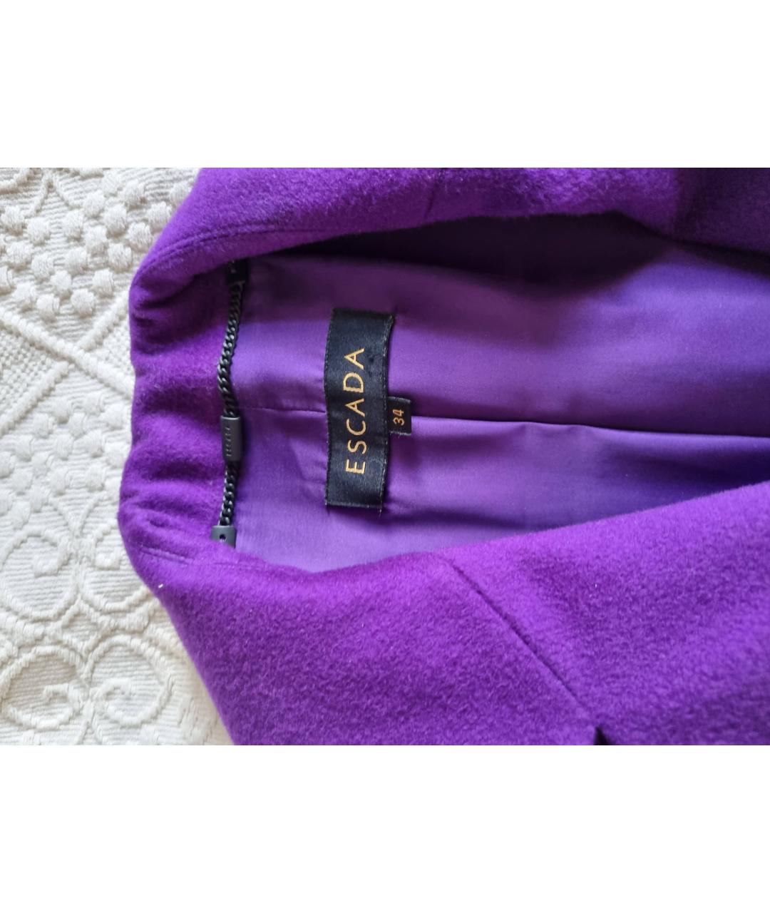 ESCADA Фиолетовое шерстяное пальто, фото 3