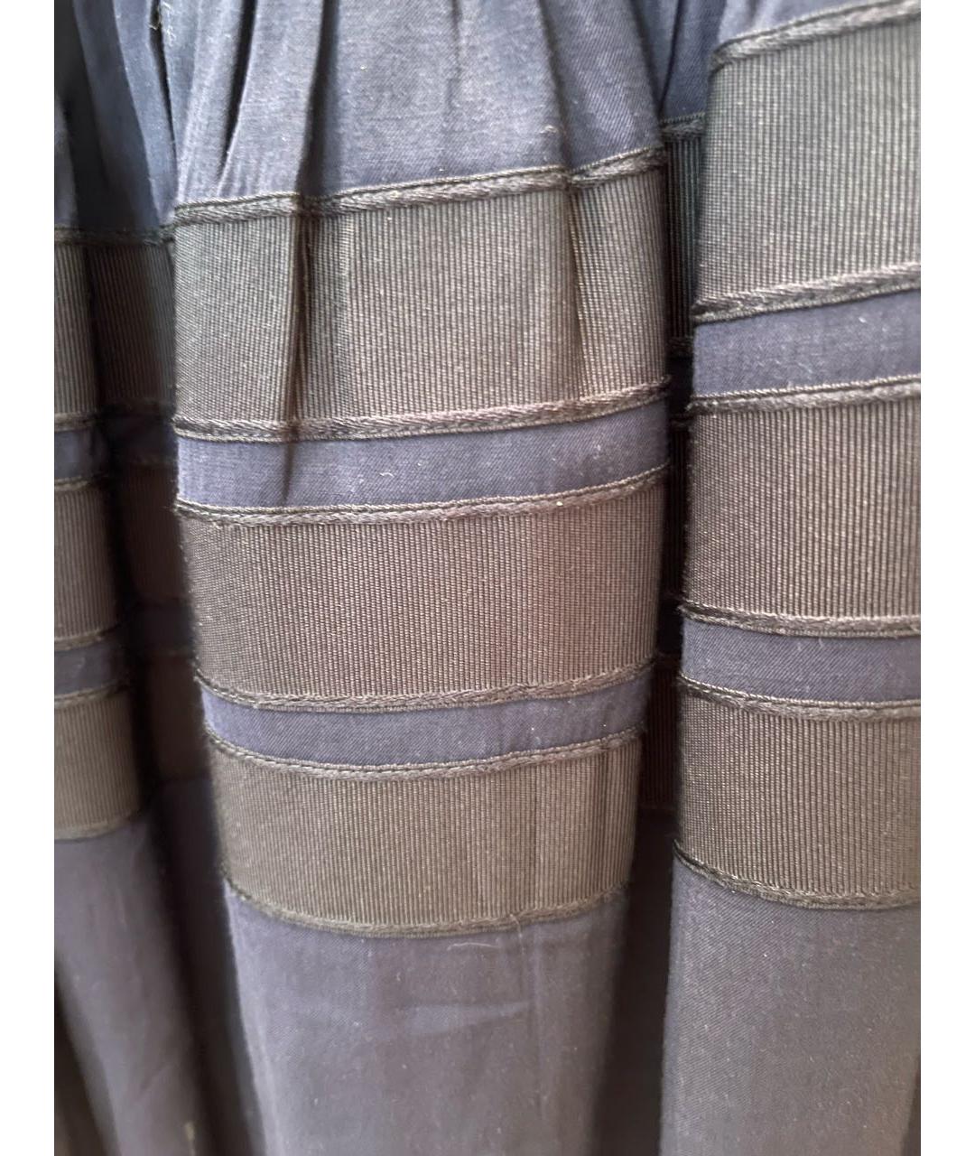 ROCHAS Темно-синяя шелковая юбка миди, фото 4